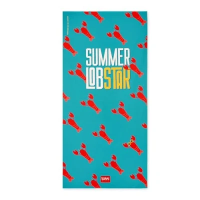 Abbildung von Legami Mikrofaser Strandtuch, sandabweisendes schnell trocknend, Ultra saugfähig, kompaktes platzsparendes Handtuch, 85 x 180 cm, Lobster