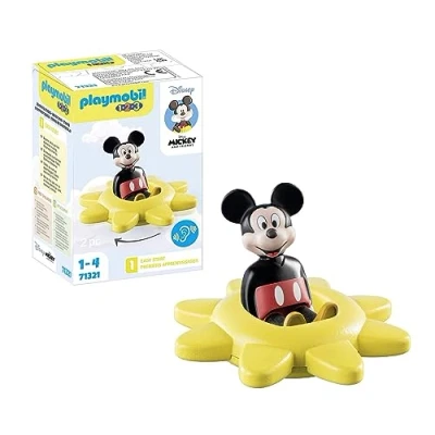 Abbildung von PLAYMOBIL 1.2.3 &amp; Disney 71321 Mickys Drehsonne mit Rasselfunktion, Micky Maus, Lernspielzeug für Kleinkinder, Spielzeug Kinder ab 12 Monaten