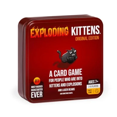 Abbildung von Exploding Kittens Original Edition Hilarious Card Game for Family Party Ages 7 and Up 56 Cards 2 5 Players 15 Minutes of Play