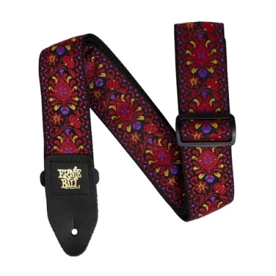 Abbildung von Ernie Ball Jacquard Gitarrengurt Crimson Royal Bloom