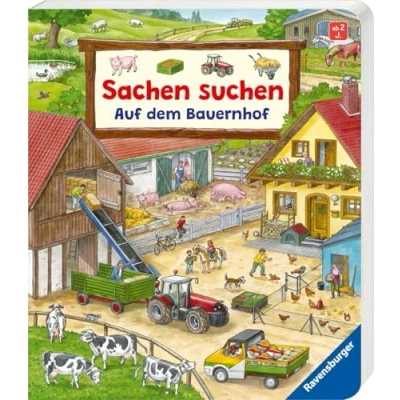 Abbildung von Sachen suchen: Auf dem Bauernhof Wimmelbuch ab 2 Jahren
