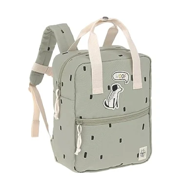 Abbildung von LÄSSIG Kinderrucksack mit Brustgurt Kindergartentasche Kindergartenrucksack 28 cm, 5,5 Liter, 3 Jahre/Mini Square Backpack Happy Prints Oliv