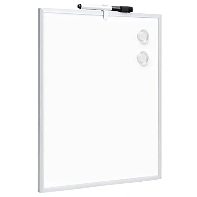 Abbildung von Amazon Basics Magnetisches Whiteboard, Aluminiumrahmen, trocken abwischbar, 27,9 cm x 35,6 cm, Weiß