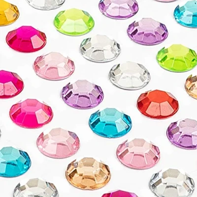 Abbildung von Movoja Bunte Strasssteine runde Glitzersteine 880 Stück 4 mm selbstklebend zum Verzieren und Basteln Schmucksteine aufkleben Steinchen Dekosteine Bastelsteine Bunt