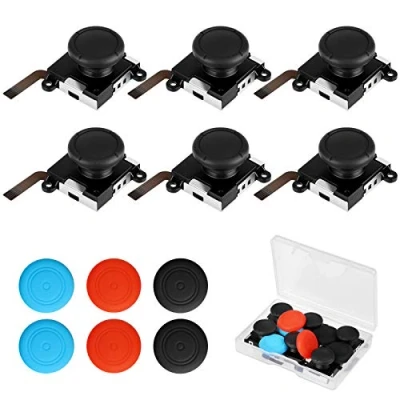 Abbildung von EEEKit 6 Stück Switch Joystick Ersatz,3D Analog Joysticks Rocker Links/rechts Kompatibel mit Nintendo und Lite Controller Thumbstick Caps