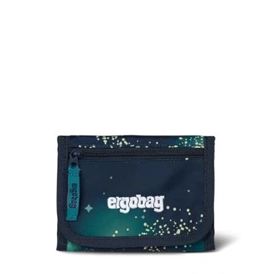 Abbildung von ergobag Brustbeutel Geldbeutel, Mini Portemonnaie mit Kleingeldfach, Sichtfenster für Mädchen und Jungen RaumfahrBär Dunkelblau
