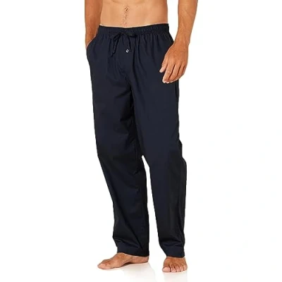 Abbildung von Amazon Essentials Herren Gewebte Pyjamahose, Gerade Geschnitten, Marineblau, S