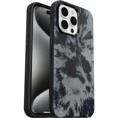 Abbildung von OtterBox Symmetry für MagSafe Hülle iPhone 15 Pro Max, stoßfest, sturzsicher, schützende dünne Hülle, 3X getestet nach Militärstandard, Schwarz/Grau