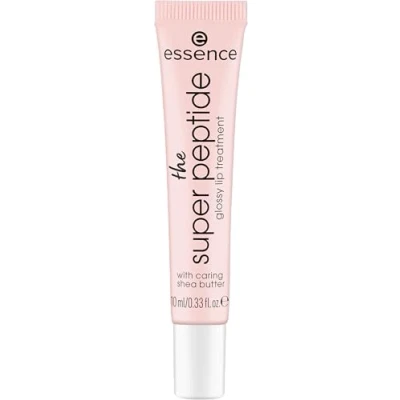 Abbildung von essence the super peptide glossy lip treatment, Lippenbalsam, Nr. 01, Transparent, glättend, mit Vitaminen, vegan, ohne Parabene, Mikroplastikpartikel, Nanopartikel frei, 1er Pack (10ml)