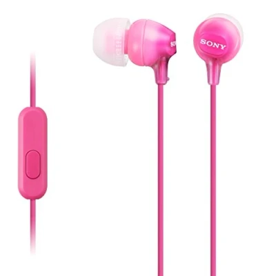 Abbildung von Sony MDR EX15AP In Ear Kopfhörer (mit Headsetfunktion, integriertes Mikrofon) pink