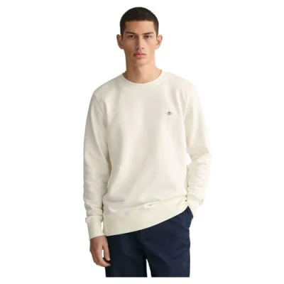 Abbildung von GANT REG Shield Cneck Sweatshirt, Herren, Größe: Medium, Eggshell