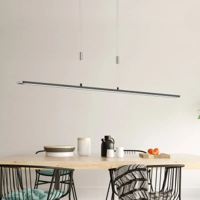 Abbildung von Fischer &amp; Honsel Pendelleuchte Metz TW 1x LED 31,0 Watt, sandschwarz, 3 Stufen CCT, höhenverstellbar, stufenlos dimmbar, 60015, 120 x 6 150 cm (LxBxH), 2700 lm, K / 3350 4000