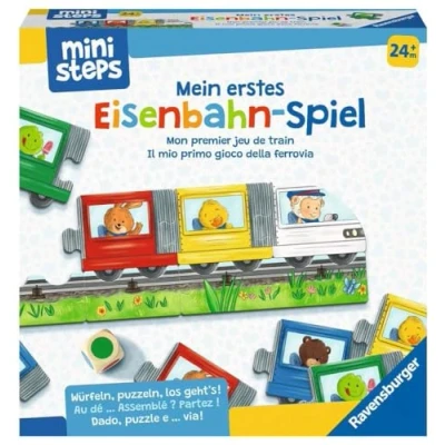 Abbildung von Ravensburger ministeps 4187 Mein Erstes Eisenbahn Spiel, Würfel und Puzzlespiel zum Farbenlernen, Spielzeug ab 2 Jahre