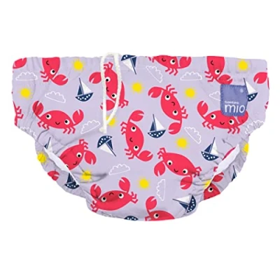 Abbildung von Bambino Mio, revolutionäre wiederverwendbare Schwimmwindel für Babys und Kleinkinder, Jungen Mädchen, Krabbe, XL (2 Jahre+)