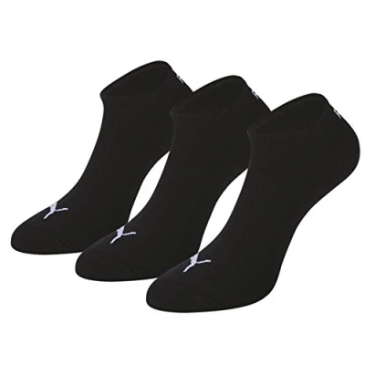 Abbildung von Puma Damen Unisex Sneaker Plain 3p Socken, Schwarz, 39 42 EU