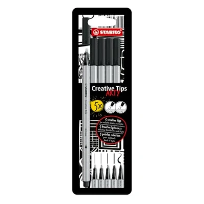 Abbildung von Multi Liner Set STABILO Creative Tips ARTY 5er Pack schwarz