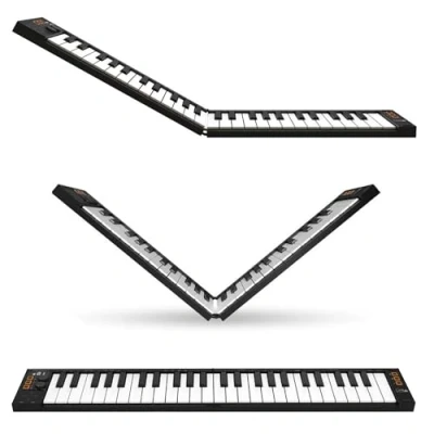 Abbildung von Carry on von Blackstar FC 49 Klappbares USB Midi / Over Bluetooth Controller Keyboard Eingebauter Arpeggiator, X/Y Pad,, Inklusive Cubase LE OEM &amp; IOS DAW Musiksoftware, grau