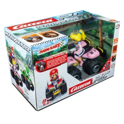 Abbildung von Carrera RC Nintendo Mario Kart 8 Peach Quad │ Ferngesteuertes ab 6 Jahren für drinnen &amp; draußen Mini Auto mit Fernbedienung zum Mitnehmen Spielzeug Kinder Erwachsene