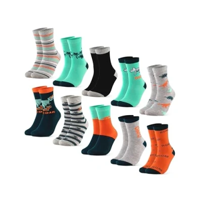 Abbildung von Occulto Jungen &amp; Mädchen Motiv Socken 10er Pack (Modell: Fantasia) Dschungel 27 30