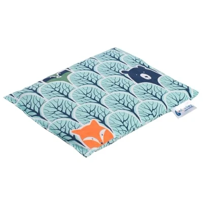 Abbildung von Medi Partners Kirschkernkissen Körnerkissen groß Wärmekissen 500g Rechteck 20x25cm Öko Natur 100% Baumwolle Wärme + Kältetherapie Massagetherapie (Waschbär im Wald)