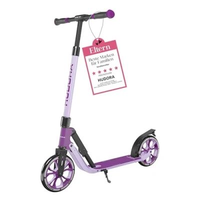 Abbildung von HUDORA BigWheel® 205 Advanced Scooter Komfortabler Aluminium Roller für bis zu 100kg Höhenverstellbarer &amp; zusammenklappbarer Tretroller Kick Kinder/Jugendliche Erwachsene