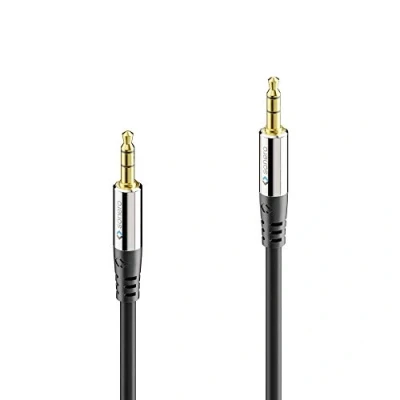 Abbildung von Sonero® premium Audiokabel 3.5mm Klinke, 20,0m, vergoldete Kontakte, schwarz