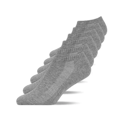 Abbildung von Snocks Premium Bambus Sneaker Socken Herren und Damen 6 Paar Weiche Atmungsaktive Knöchelsocken gegen Schweißfüße Ideal für Sport Alltag Gr.39 42 Farbe Hellgrau