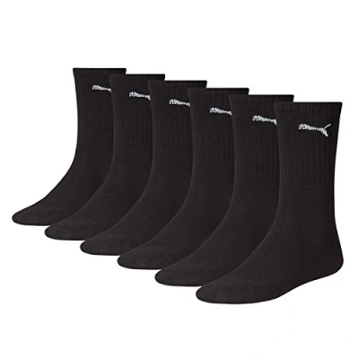 Abbildung von PUMA Unisex Sportsocken Cush Crew 6p Sportsocke, Schwarz, 43 46 EU