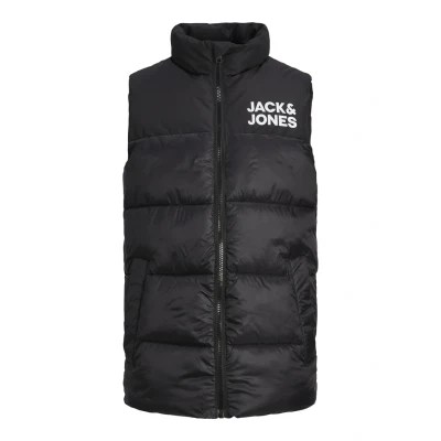 Abbildung von Jack &amp; Jones JUNIOR JJETOBY Bodywarmer Collar SN JNR 12236914,Black/Print:White Logo On Chest,140