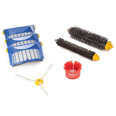 Abbildung von iRobot Originalteile Roomba Wartungskit für 600 Serie, Offizielles Zubehör, Bestehend aus 2X Bürsten alle Böden, 3X Blaue AeroVac Filter, 1x Seitenbürste, Bürstenreinigungswerkzeug