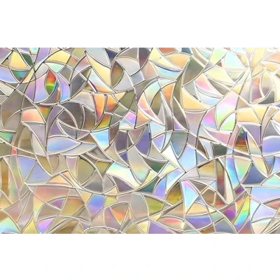 Abbildung von MARAPON® Sichtschutzfolie Fenster Regenbogeneffekt [60x200 cm] inkl. eBook mit Profitipps statische Haftung Fensterfolie selbsthaftend Blickdicht 3D Dekorfolie Milchglasfolie