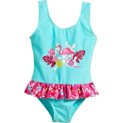 Abbildung von Playshoes UV Schutz Badeanzug Mädchen Schwimmanzug Badebekleidung, Flamingo, 98/104