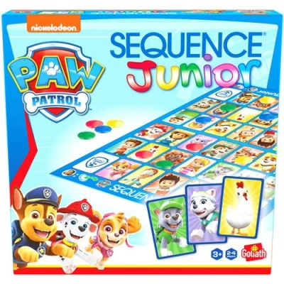 Abbildung von Sequence Junior Paw Patrol, Brettspiel ab 3 Jahren, Gesellschaftsspiele für die ganze Familien, Patrol Spielzeug 2 4 Kinder
