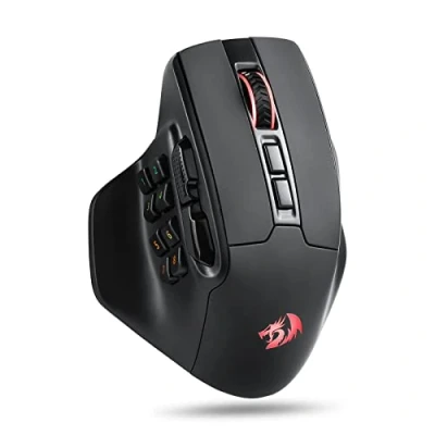 Abbildung von Redragon M811 Pro Wireless MMO Gaming Maus, 15 Programmierbare Tasten, RGB Gamer 10 Seitlichen Makrotasten, Software Unterstützt DIY Tastaturbelegungen &amp; Hintergrundbeleuchtung