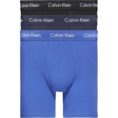 Abbildung von Calvin Klein Herren Boxer Briefs aus Baumwolle mit Stretch, Mehrfarbig (Black/Blueshadow/Cobaltwater Dtm Wb), L