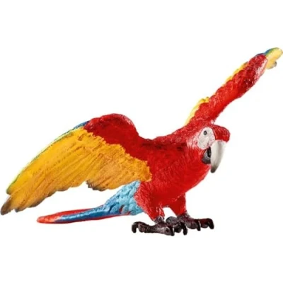 Abbildung von schleich 14737 Ara, für Kinder ab 3+ Jahren, WILD LIFE Spielfigur, Grünen