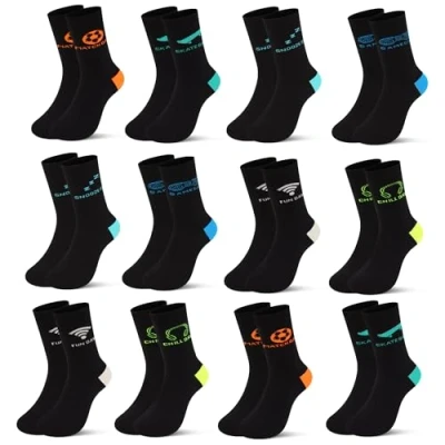 Abbildung von Libella 12 Paar Jungen Sportsocken Fussball Wintersocken Baumwolle bunt Cotton modische Füßlinge 2874 39 42