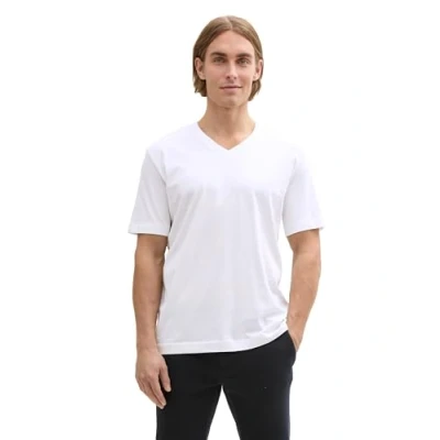Abbildung von TOM TAILOR T Shirt aus Baumwolle mit Logo Print, Peachy orange, XS