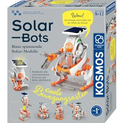 Abbildung von KOSMOS 621247 Solar Bots, Baue 8 Modelle, Bausatz für Roboter mit Solarenergie Antrieb, Solarzelle Motor, Experimentierkasten Kinder ab 12 Jahre