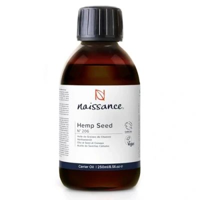 Abbildung von Naissance Hanföl (Nr. 206) 225ml Kaltgepresst Hanfsamenöl für Gesicht, Haut, Haare