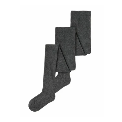 Abbildung von NAME IT Unisex Kinder nknpantybroek rib 2p noos Strumpfhose, Dark Grey Melange, 98 104 EU