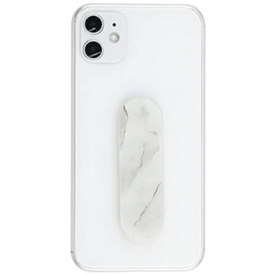 Abbildung von MOMOSTiCK Das Original! Smartphone Fingerhalter Handy Fingerhalterung Halter Ständer Griff Halterung Ring (Marmor Serie Grau)