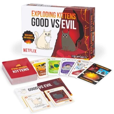 Abbildung von Exploding Kittens EK: Good vs Evil, Rot und Weiß