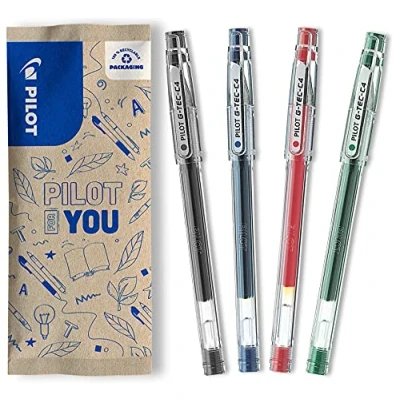 Abbildung von PILOT G Tec C4 Gelschreiber, (Schwarz, Blau, Rot, Grün), 1 Stück (4er Pack)