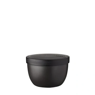 Abbildung von Mepal Snackbox Ellipse Lebensmittelbehälter zum Aufbewahren und Transportieren von Snacks geeignet für Gefrierschrank, Mikrowelle &amp; Spülmaschine 350 ml Nordic Black