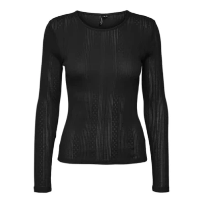 Abbildung von Vero Moda Vmlisa Langarmshirt, Damen, Größe: Small, Black
