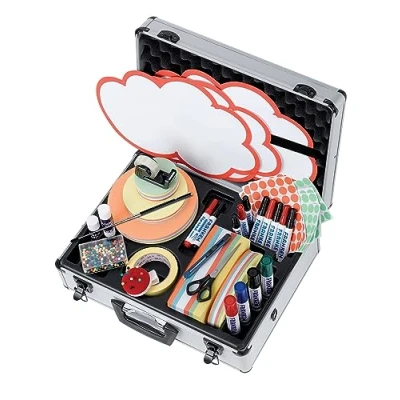 Abbildung von FRANKEN Moderationskoffer Profi, Moderatorenkoffer Mit Inhalt, Über 2.500 Teile für Schulungen und Meetings, Griff Schultergurt, Aluminium, UMK