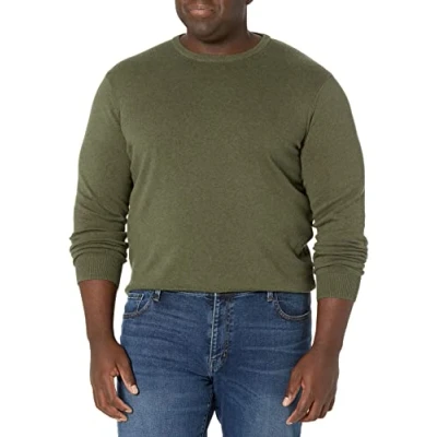 Abbildung von Amazon Essentials Herren Pullover mit Rundhalsausschnitt (in Übergrößen erhältlich), Olivenheide, M