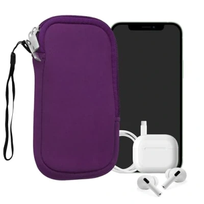 Abbildung von kwmobile Handytasche für Smartphones L 6,5&quot; Neopren Handy Hülle Violett Tasche 16,5 x 8,9 cm Innenmaße