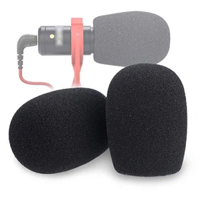 Abbildung von YOUSHARES VideoMicro Mikrofon Schaumstoff Windschutz Deadcat Microphone Foam Windscreen Pop Filter für Rode VideoMic Me L Kompaktes (2 PACK)
